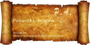 Potoczki Aranka névjegykártya
