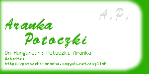 aranka potoczki business card